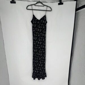 NWT Reformation Black Floral Maxi Dress